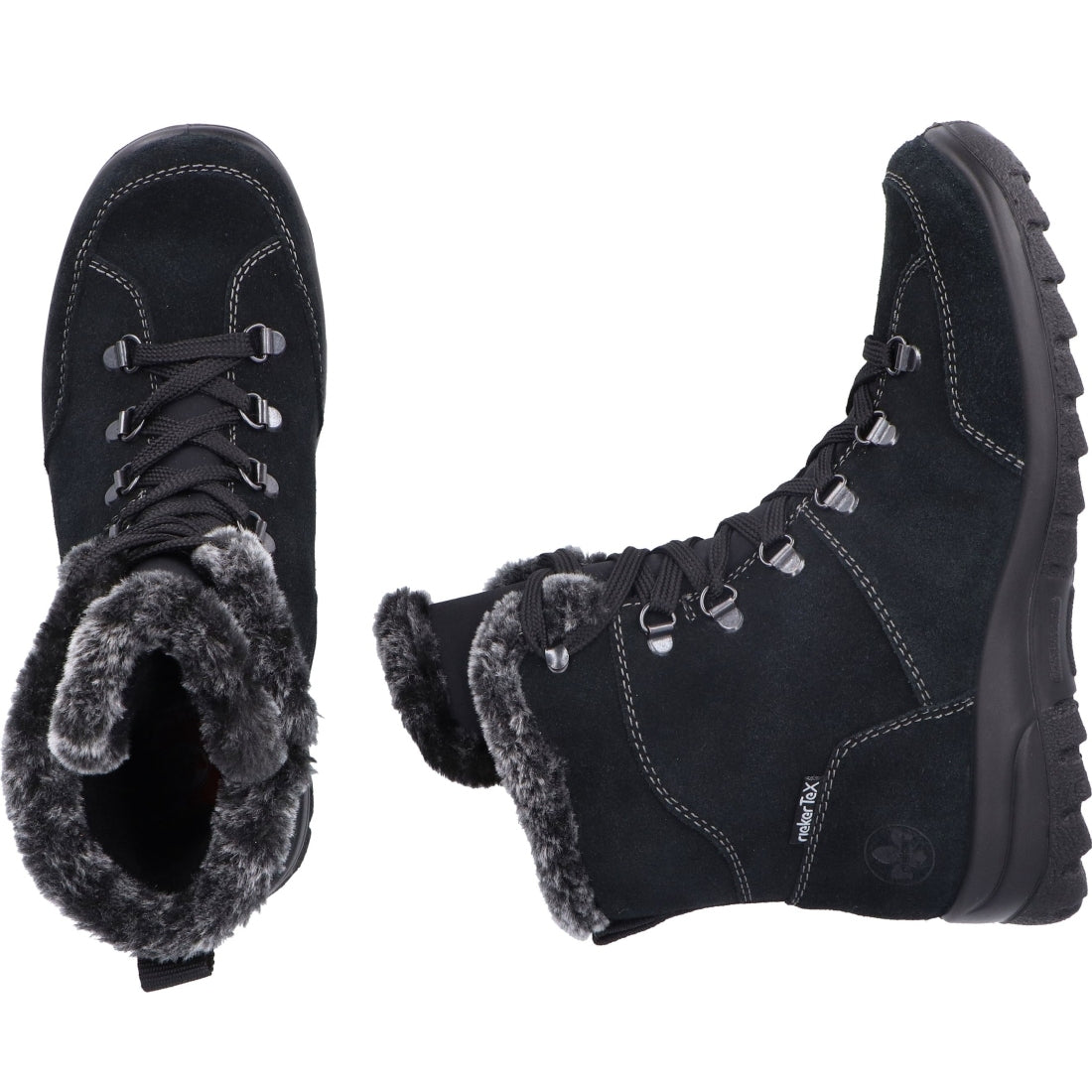 black casual closed ladies mid height boots