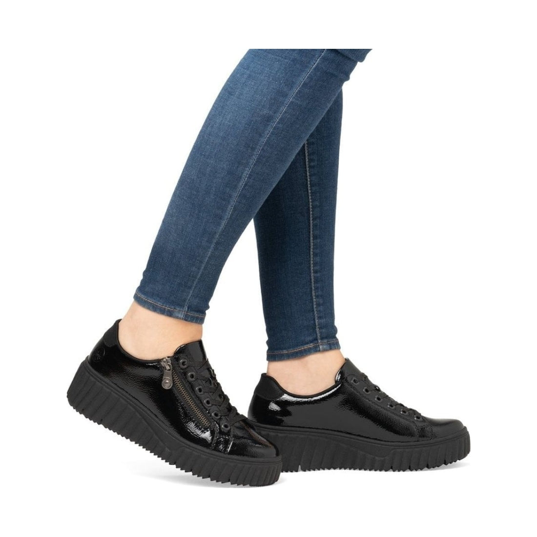 black casual closed ladies shoes