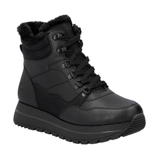 black casual closed ladies mid height boots