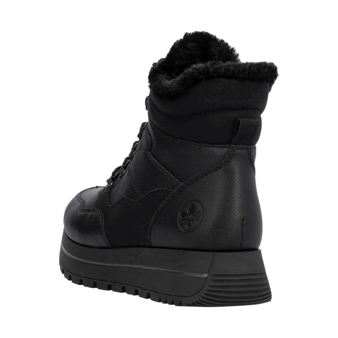 black casual closed ladies mid height boots