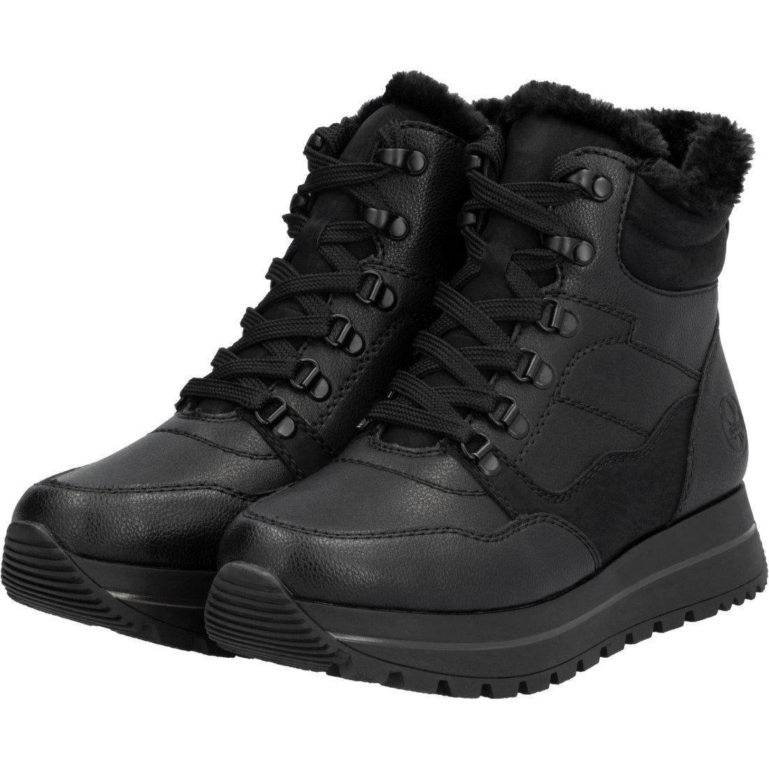 black casual closed ladies mid height boots