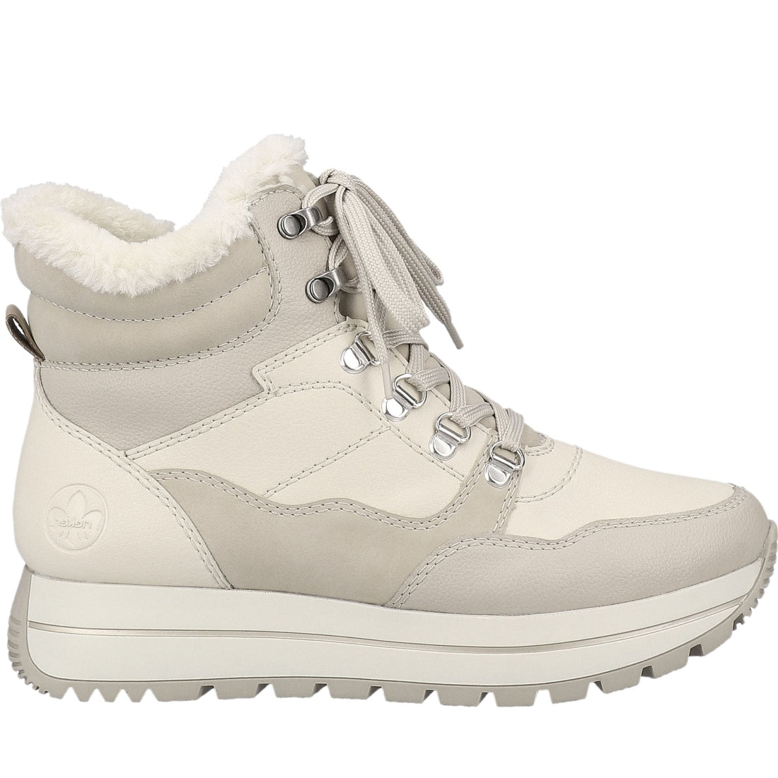 beige casual closed ladies mid height boots