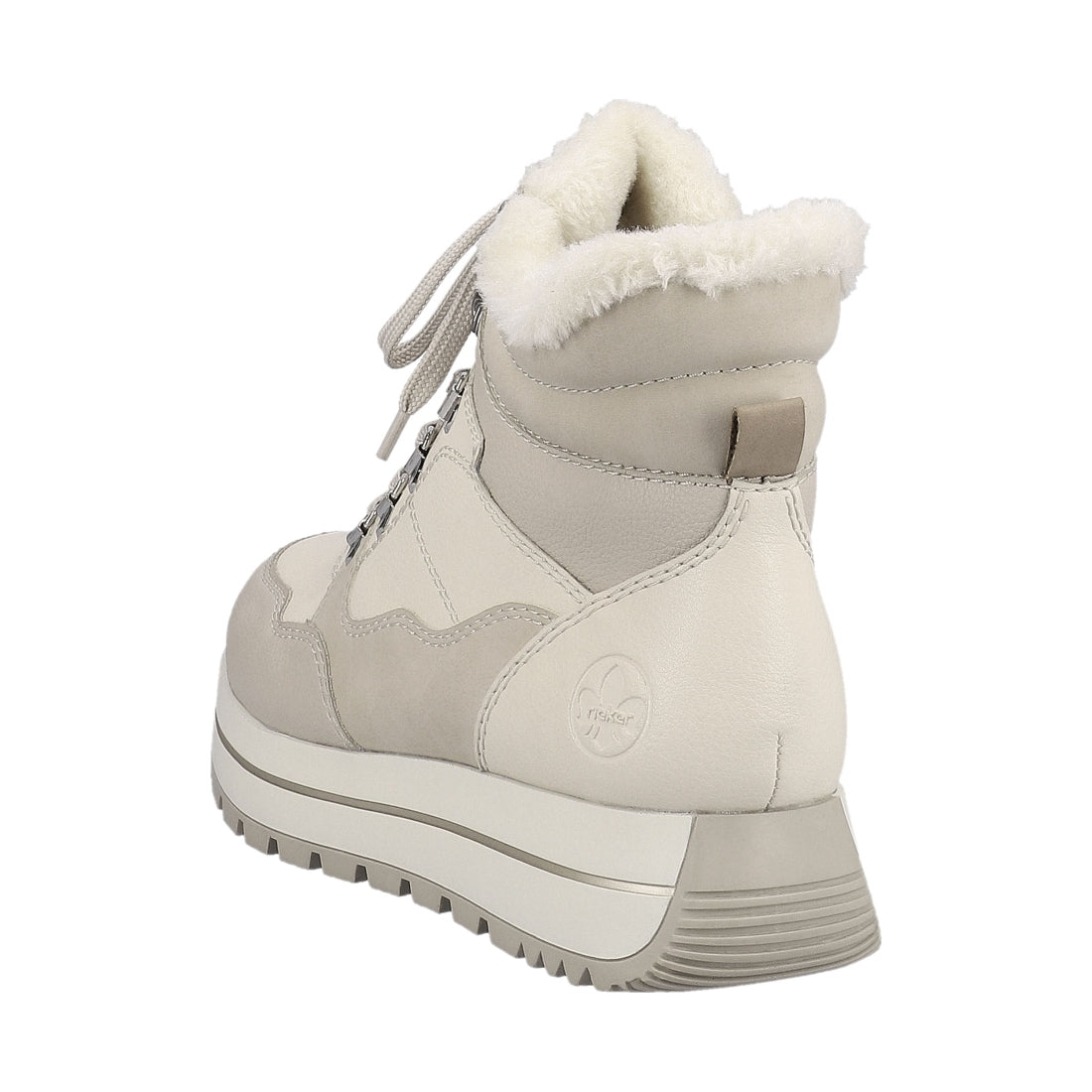 beige casual closed ladies mid height boots