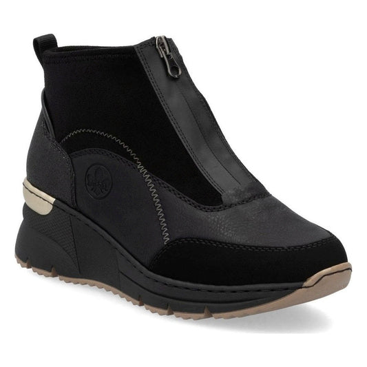 black casual closed ladies short boots