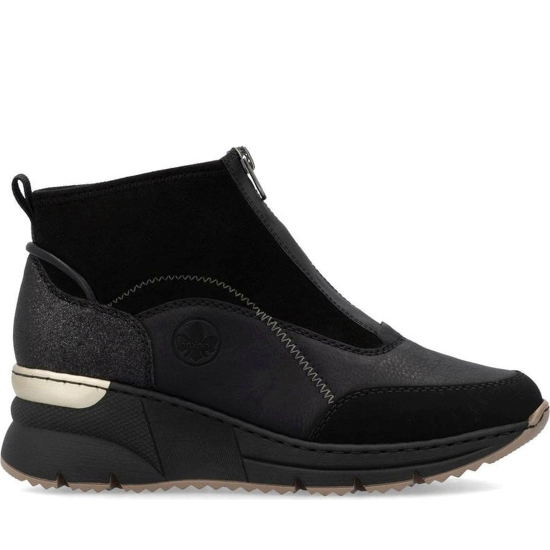 black casual closed ladies short boots