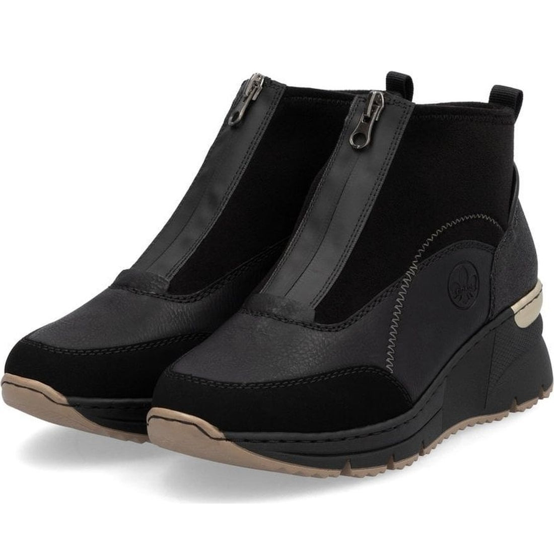 black casual closed ladies short boots