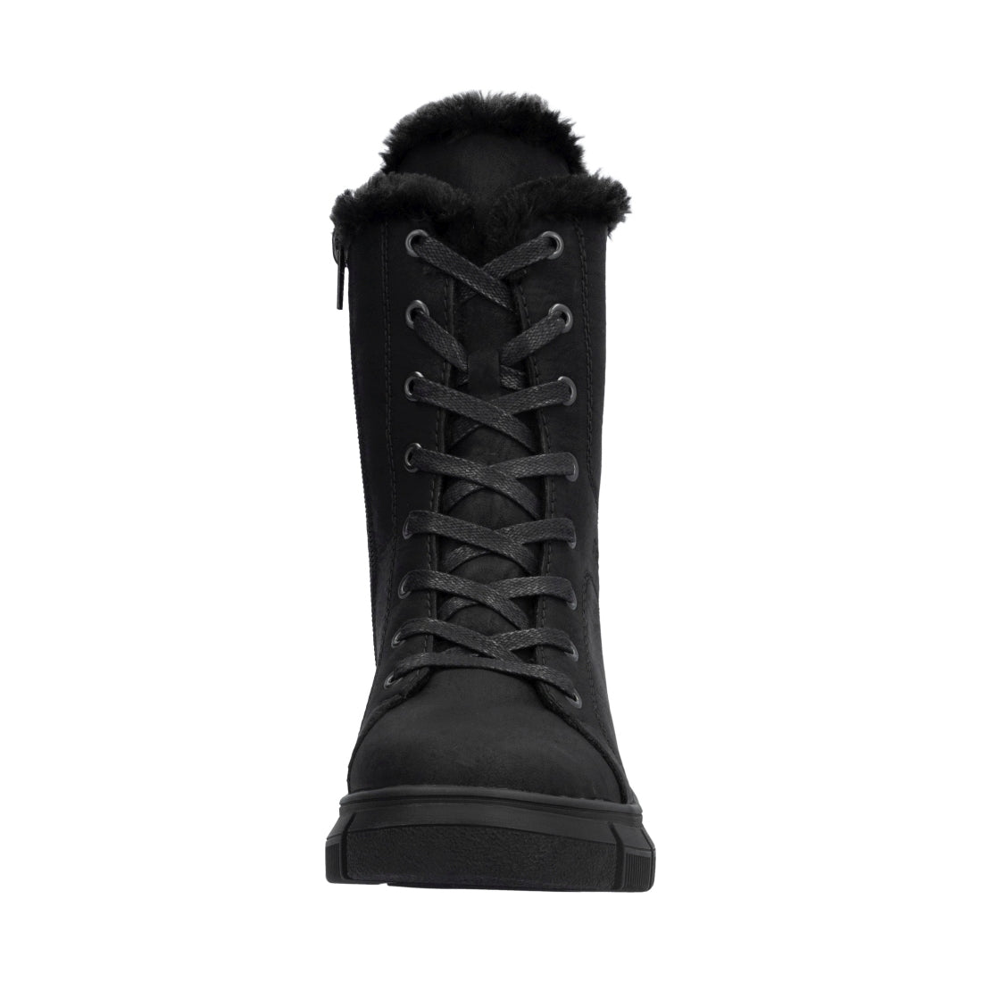 black casual closed ladies mid height boots