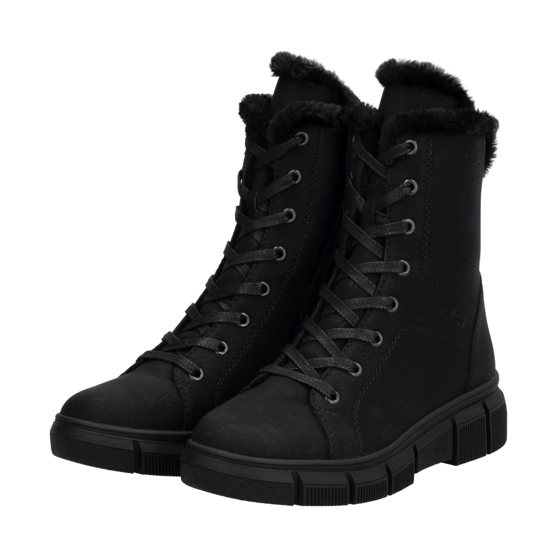 black casual closed ladies mid height boots