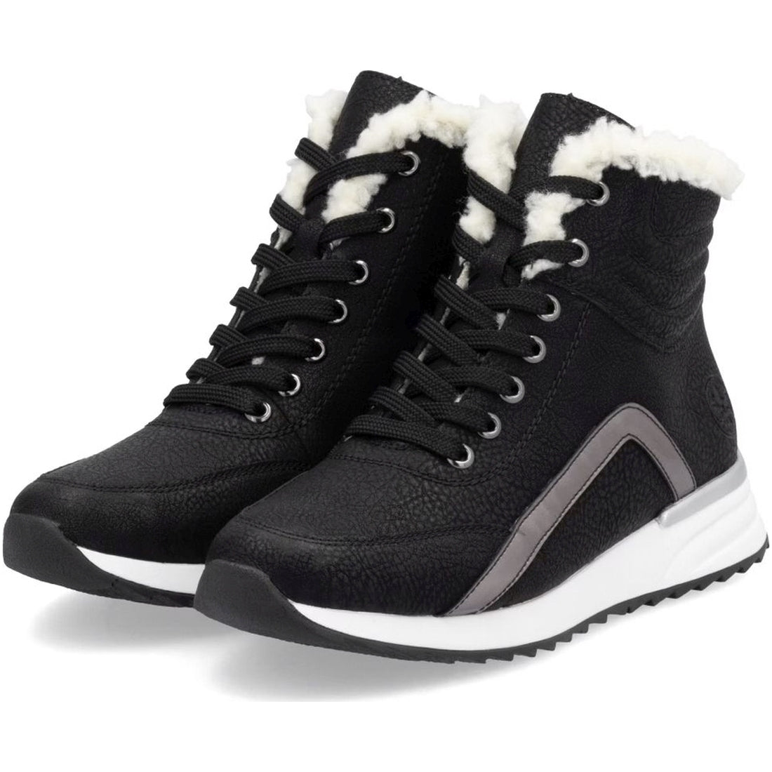 black casual closed ladies mid height boots