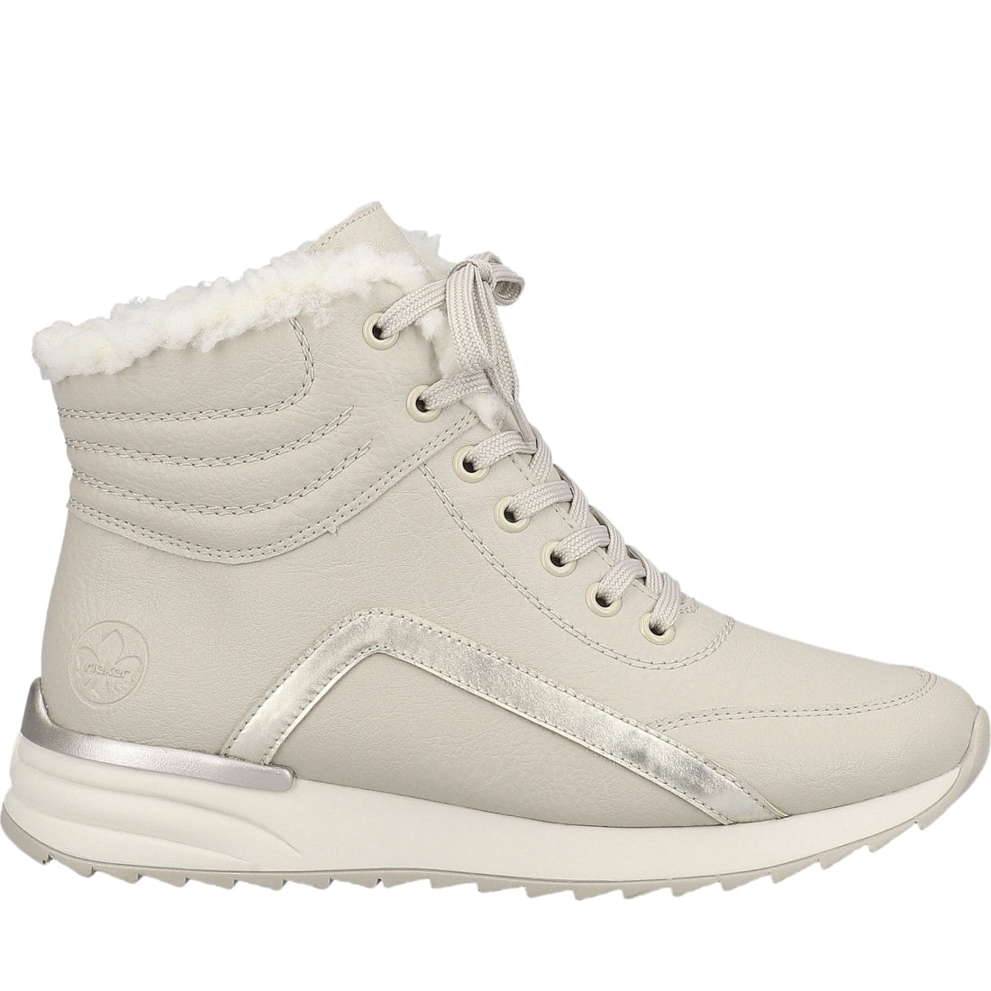 beige casual closed ladies mid height boots