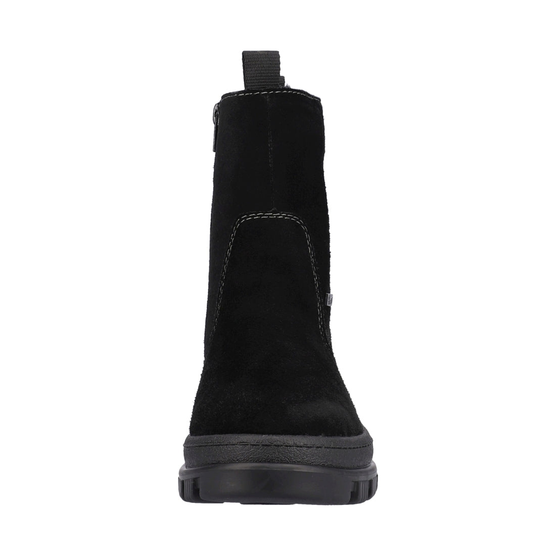 black casual closed ladies mid height boots