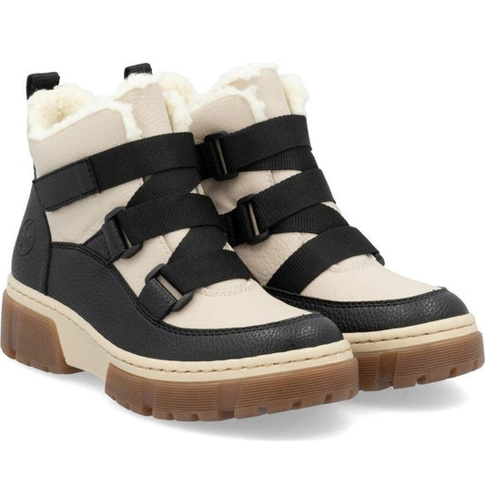 black casual closed ladies mid height boots