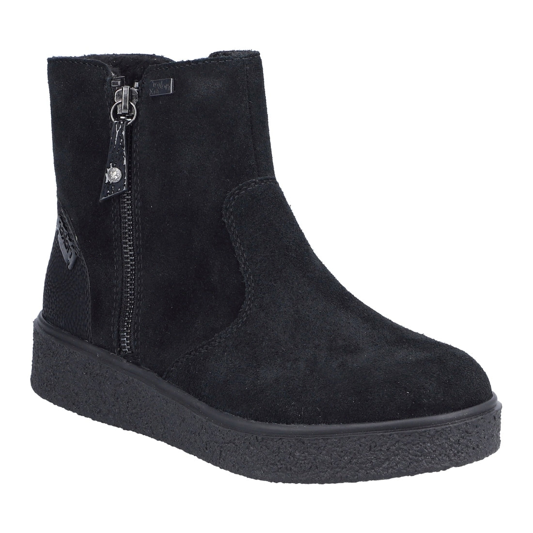 black casual closed ladies mid height boots