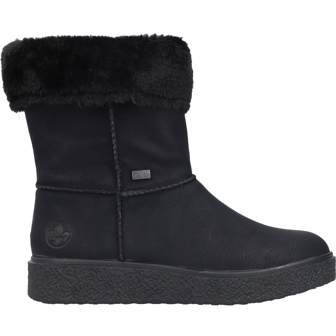 black casual closed ladies mid height boots