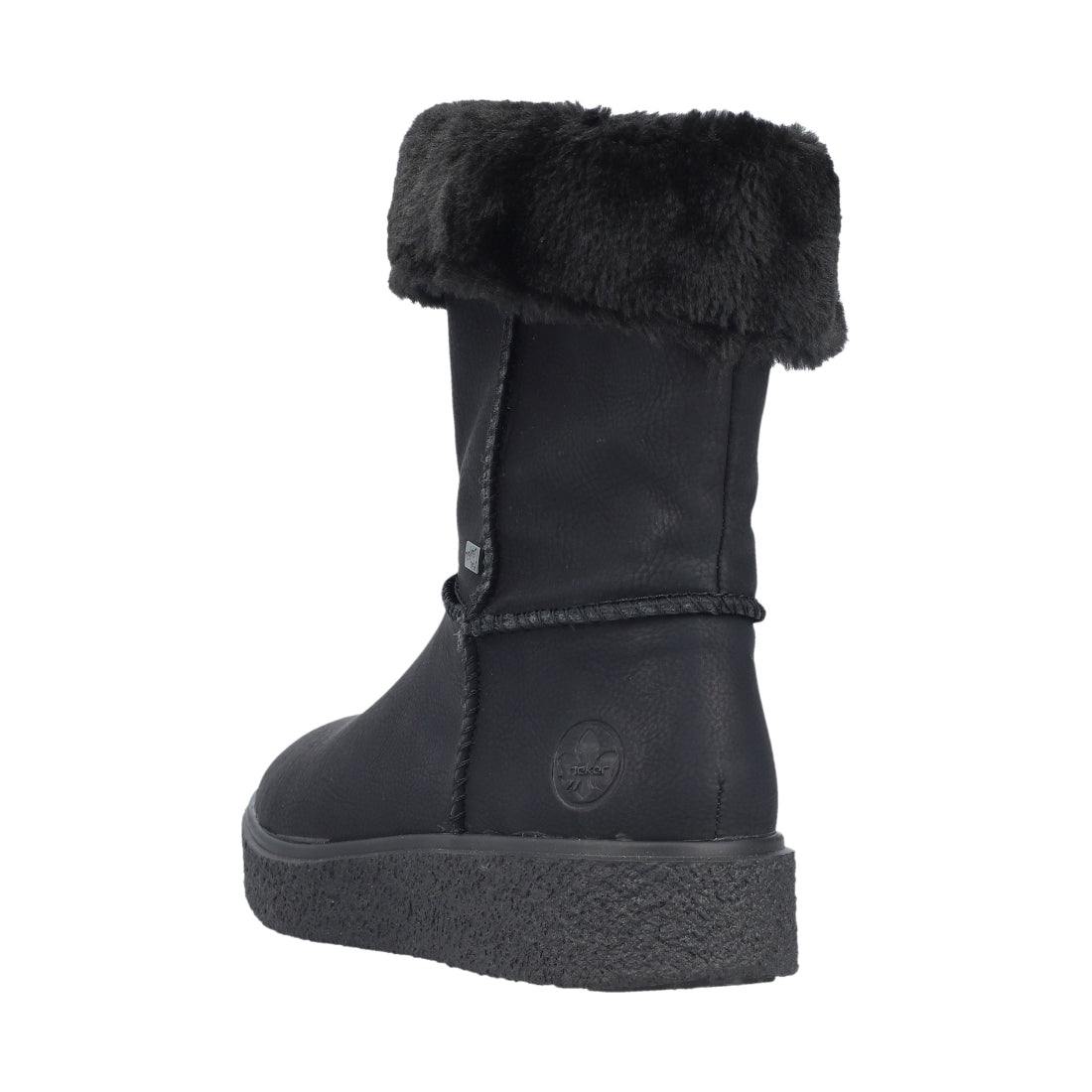 black casual closed ladies mid height boots