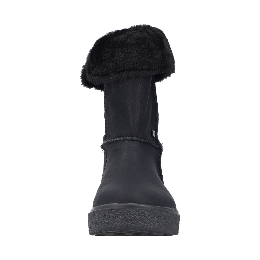 black casual closed ladies mid height boots