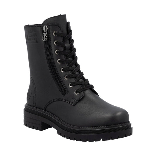 black casual closed ladies mid height boots