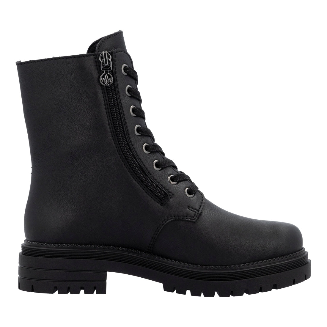 black casual closed ladies mid height boots