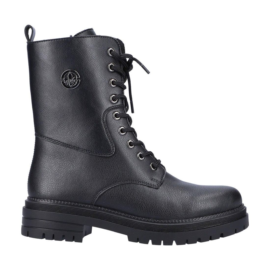 black casual closed ladies mid height boots