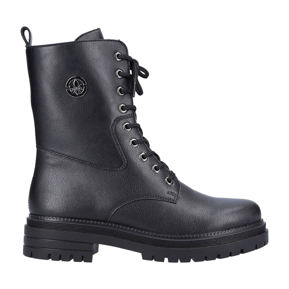 black casual closed ladies mid height boots