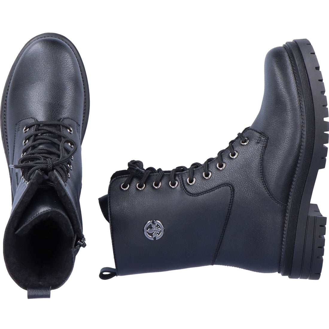 black casual closed ladies mid height boots