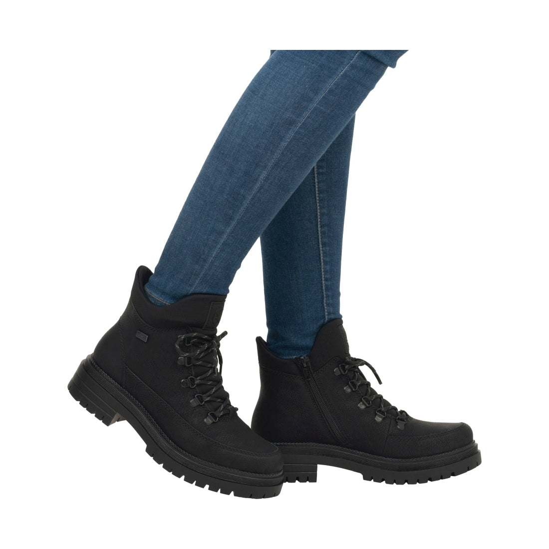 black casual closed ladies mid height boots