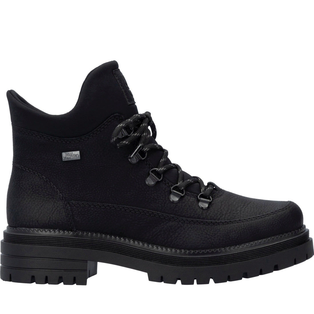 black casual closed ladies mid height boots