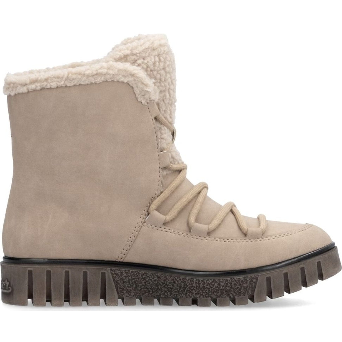 beige casual closed ladies mid height boots