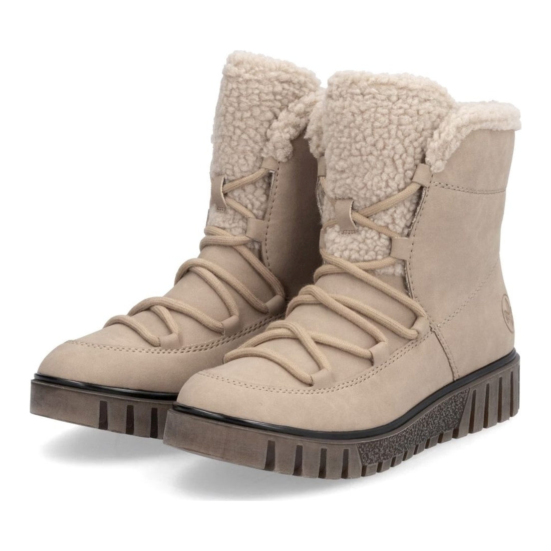 beige casual closed ladies mid height boots