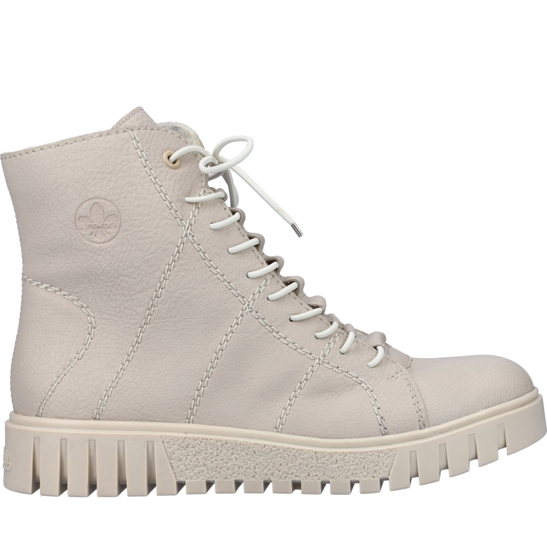 beige casual closed ladies mid height boots