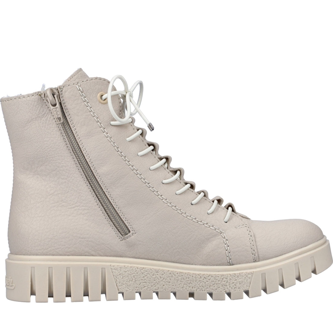 beige casual closed ladies mid height boots