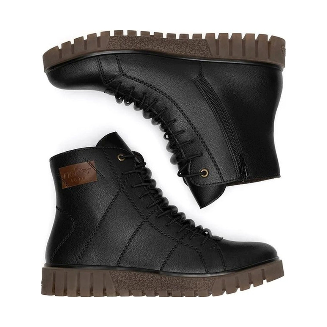 black casual closed ladies mid height boots