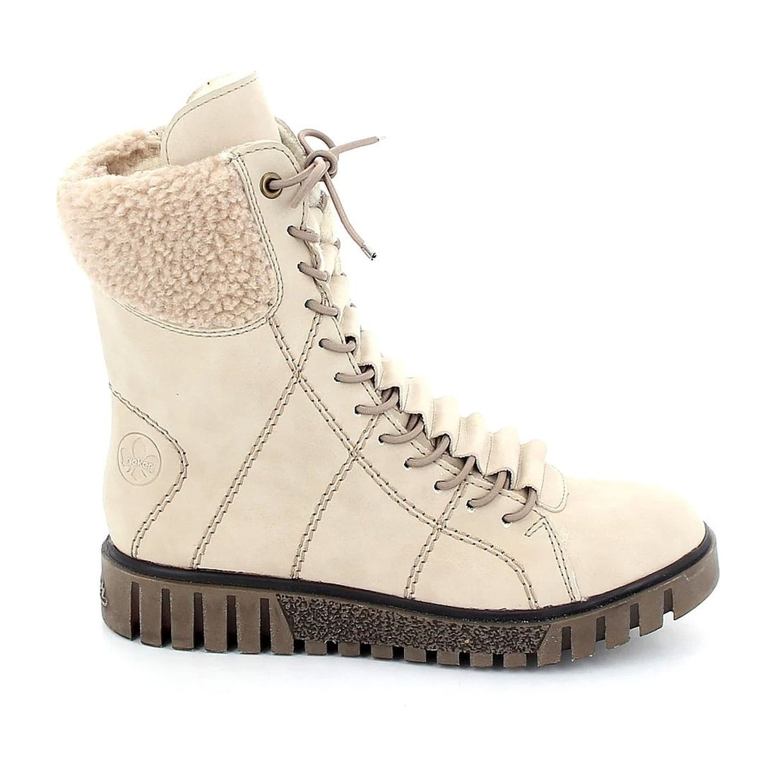 beige casual closed ladies mid height boots