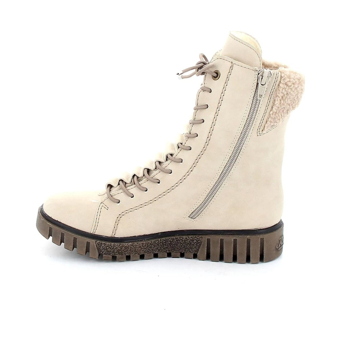 beige casual closed ladies mid height boots