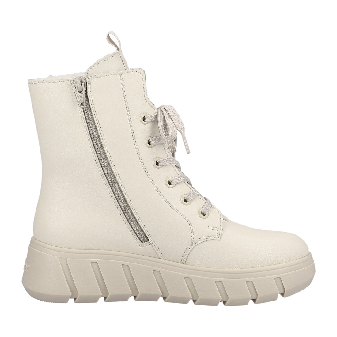 beige casual closed ladies mid height boots