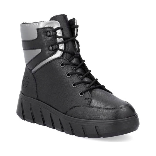 black casual closed ladies mid height boots