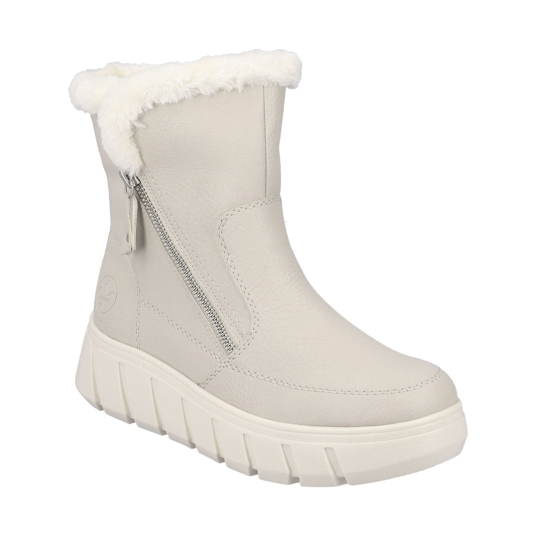 beige casual closed ladies mid height boots