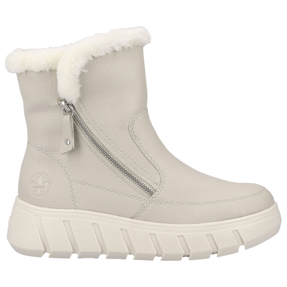 beige casual closed ladies mid height boots