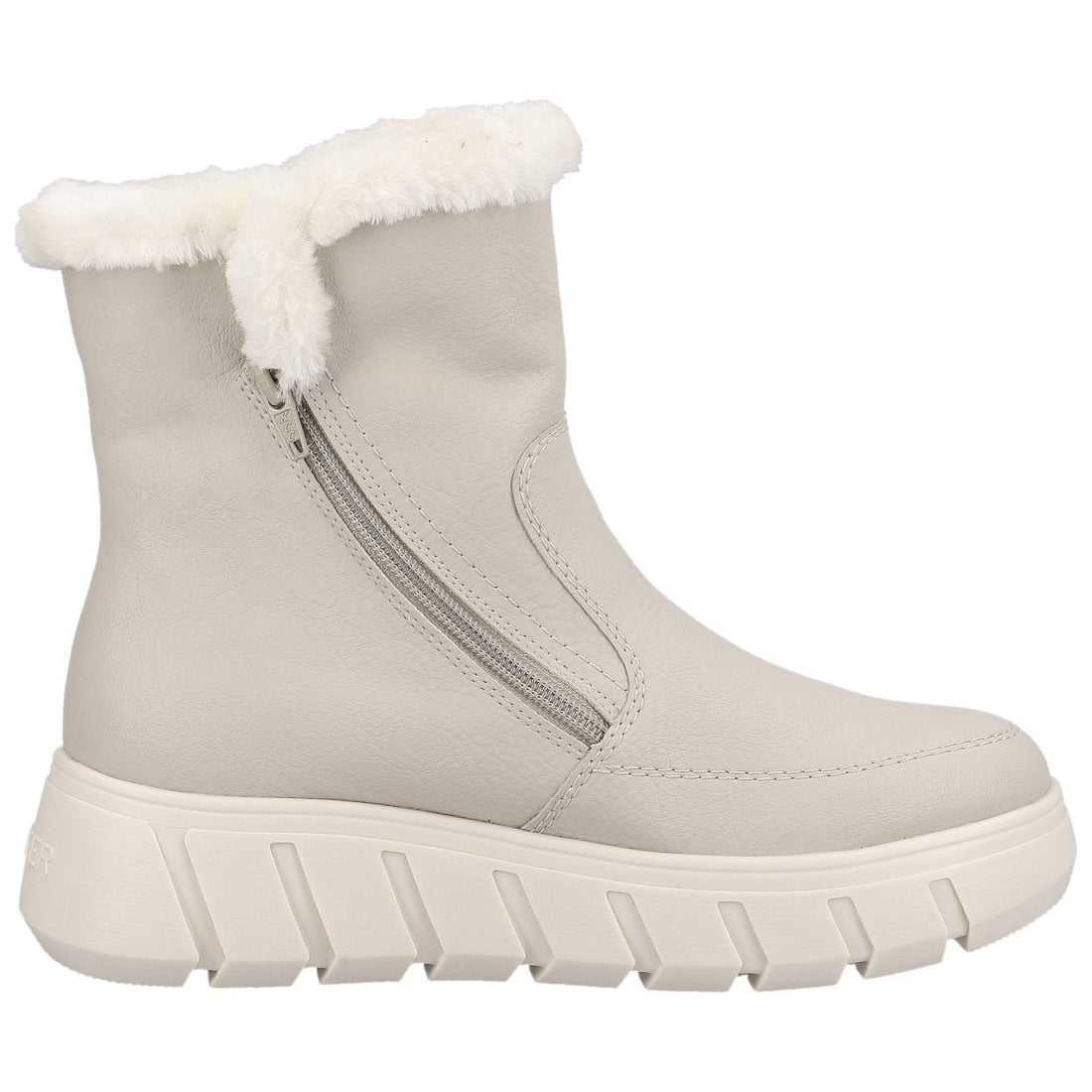 beige casual closed ladies mid height boots