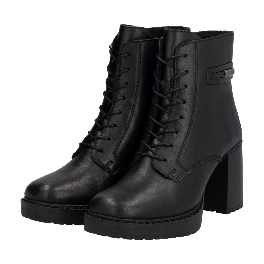 black casual closed ladies mid height boots