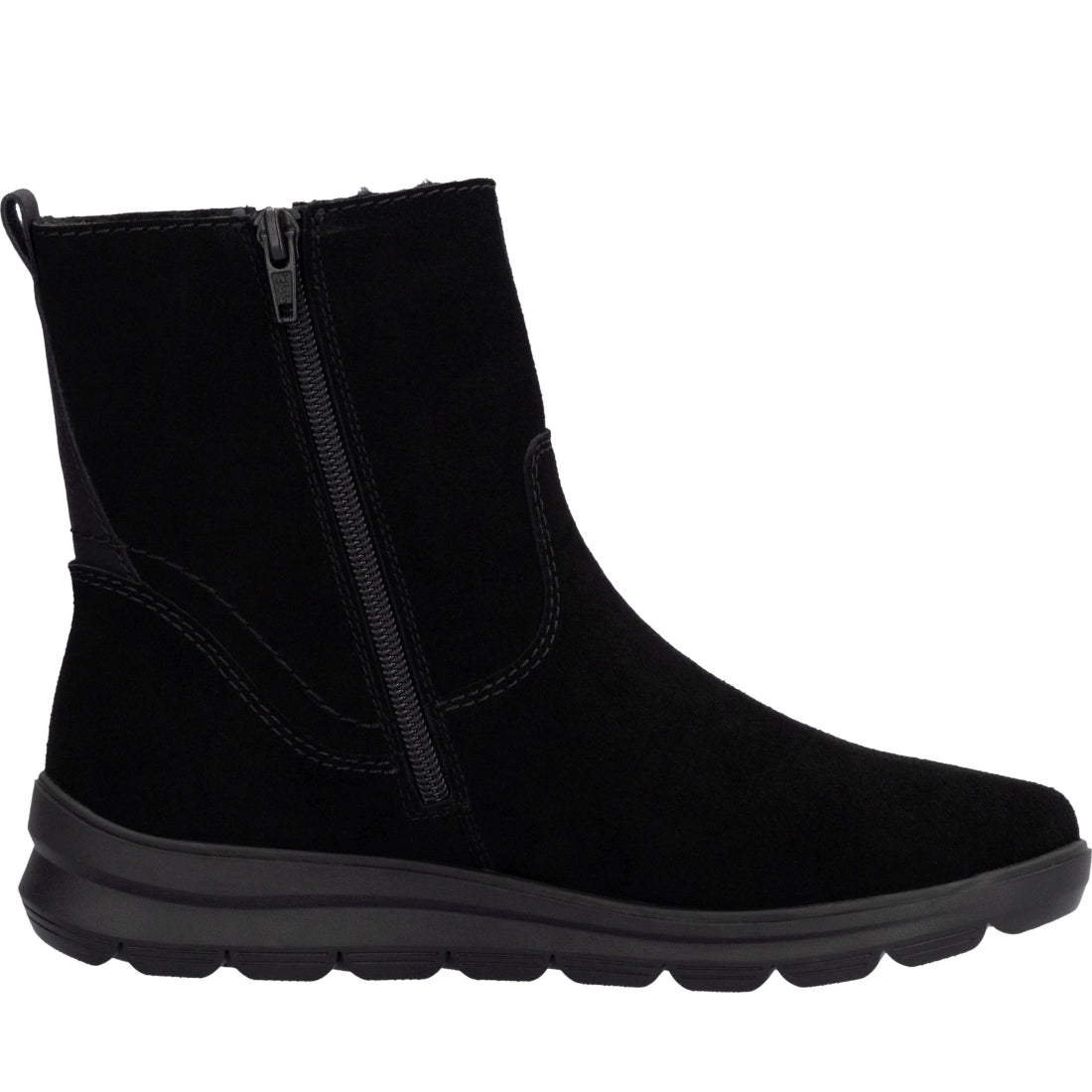 black casual closed ladies mid height boots