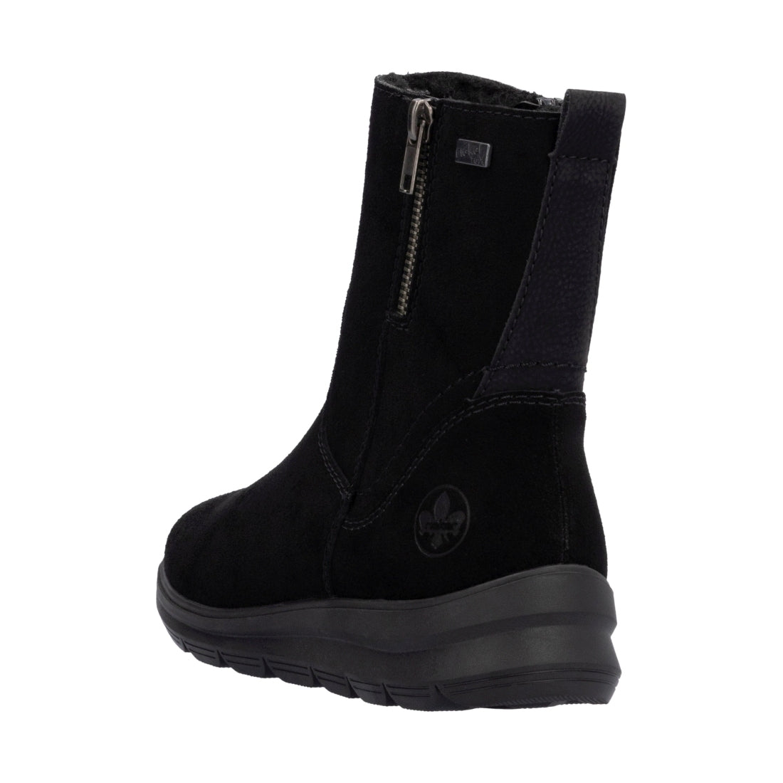 black casual closed ladies mid height boots