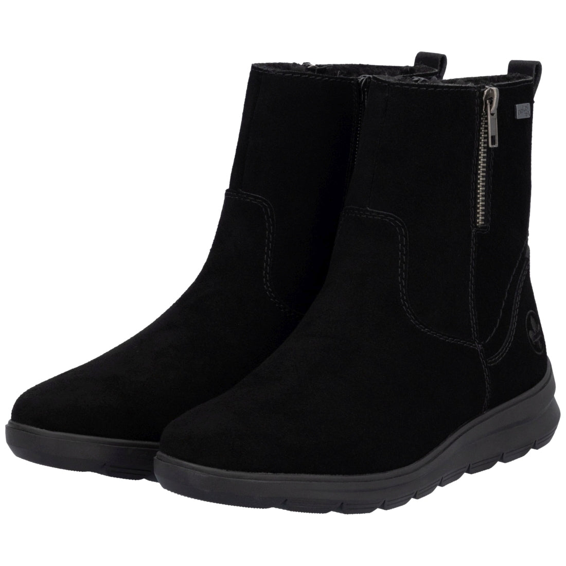 black casual closed ladies mid height boots