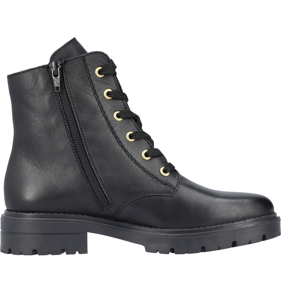 black casual closed ladies mid height boots