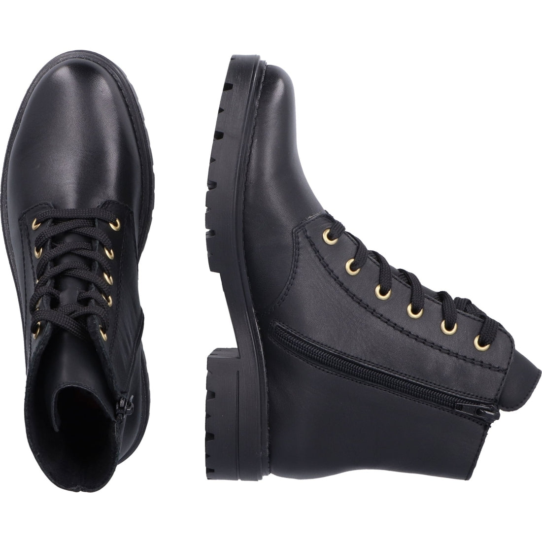 black casual closed ladies mid height boots