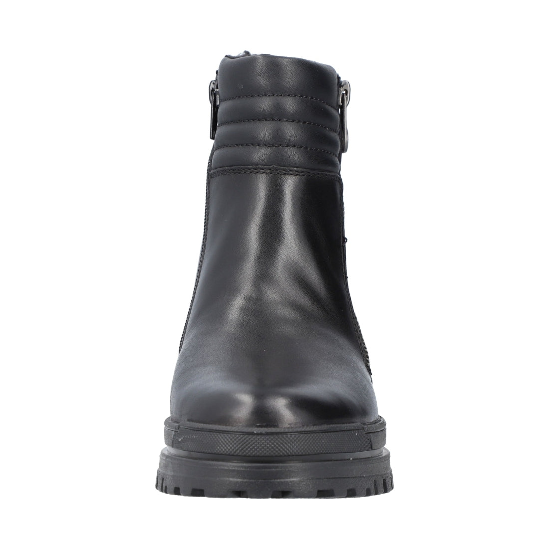 black casual closed ladies mid height boots