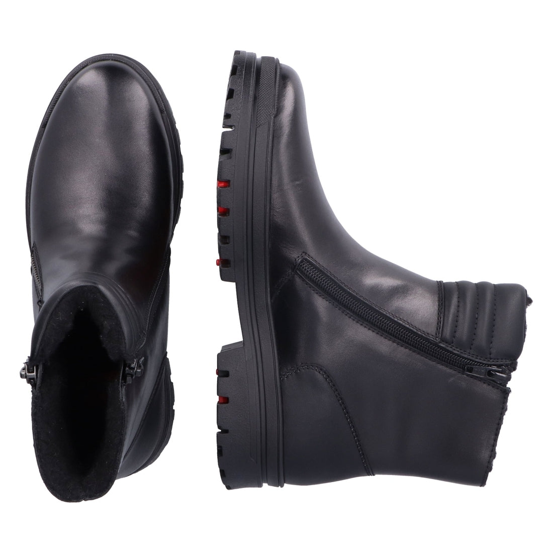 black casual closed ladies mid height boots