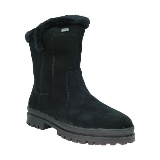 black casual closed ladies mid height boots