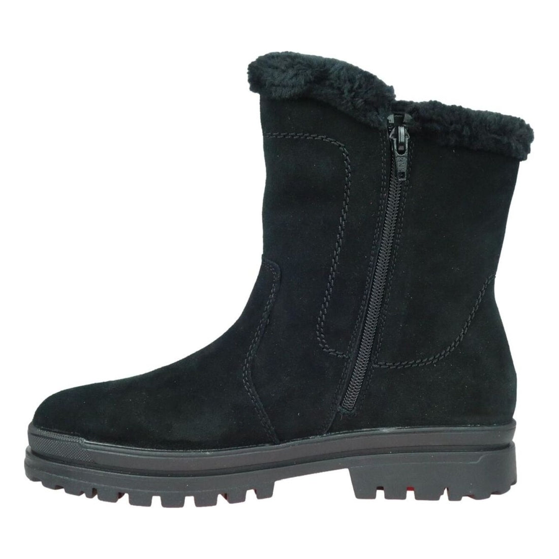 black casual closed ladies mid height boots