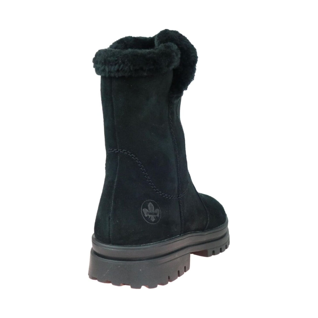 black casual closed ladies mid height boots